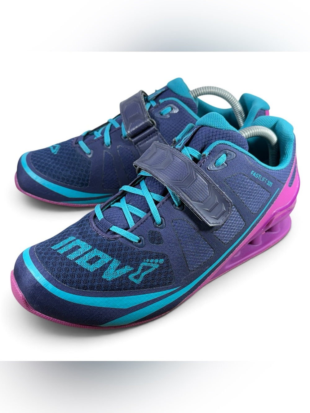 Inov-8 Fastlift 325 Blue Lace-Up Weight Lifting Shoes Women’s 10.5 Men’s 9